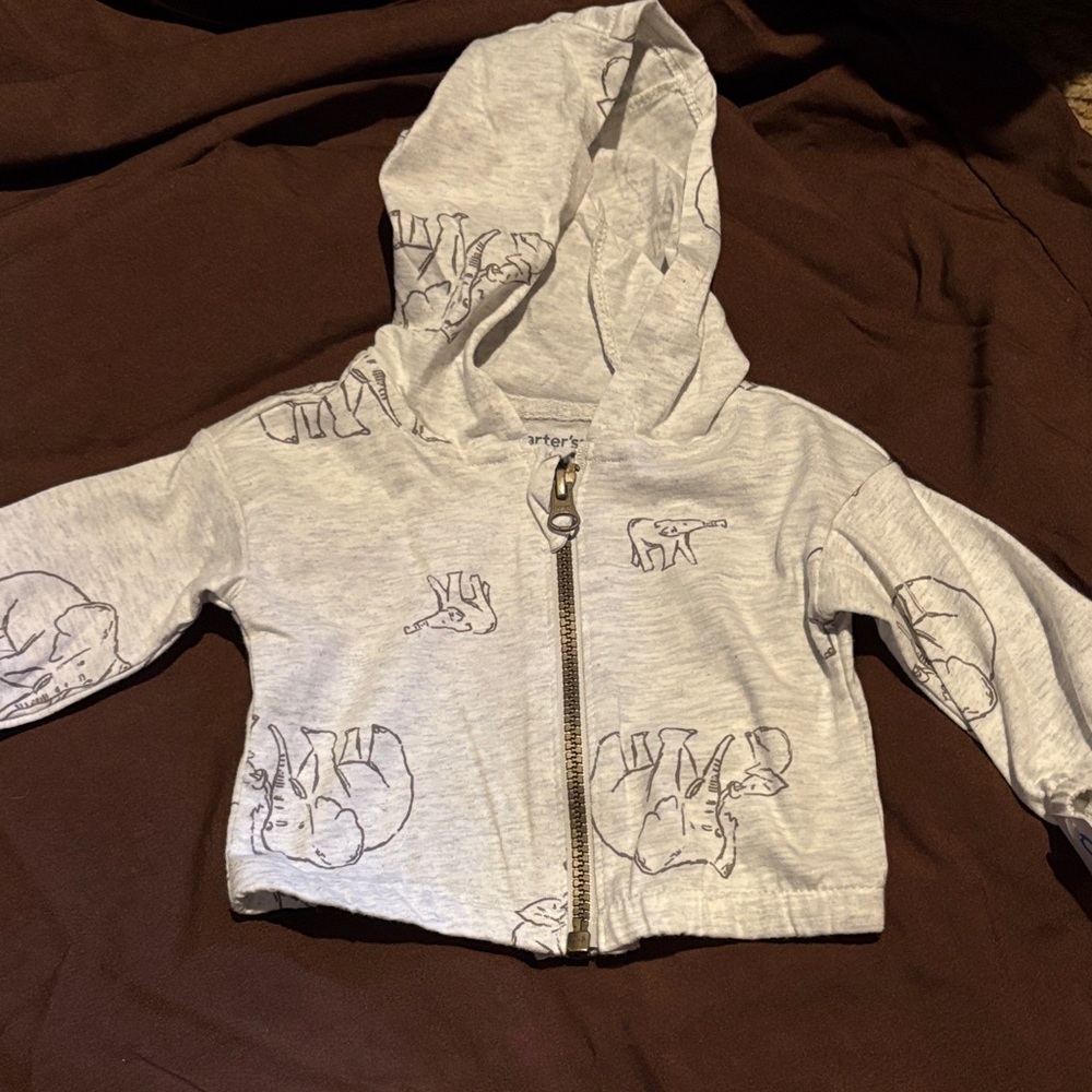 Carter's Gray Animal Print Hoodie